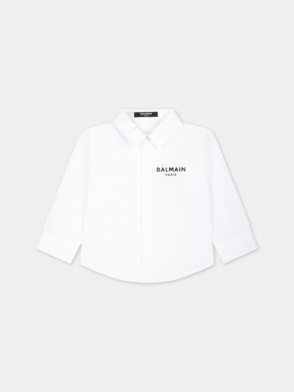 Chemise blanche pour bébé garçon avec logo